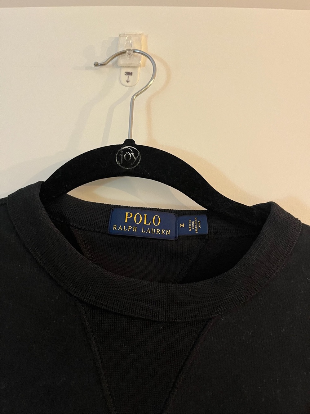 Polo by Ralph Lauren Men's Black Crewneck Sweater with Red Pony - Picture 2 of 5
